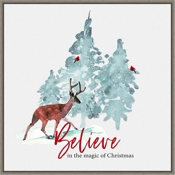 Amanti Art Other - Amanti Art Wall Decorations 22" Believe in Christmas Framed Canvas New Holiday